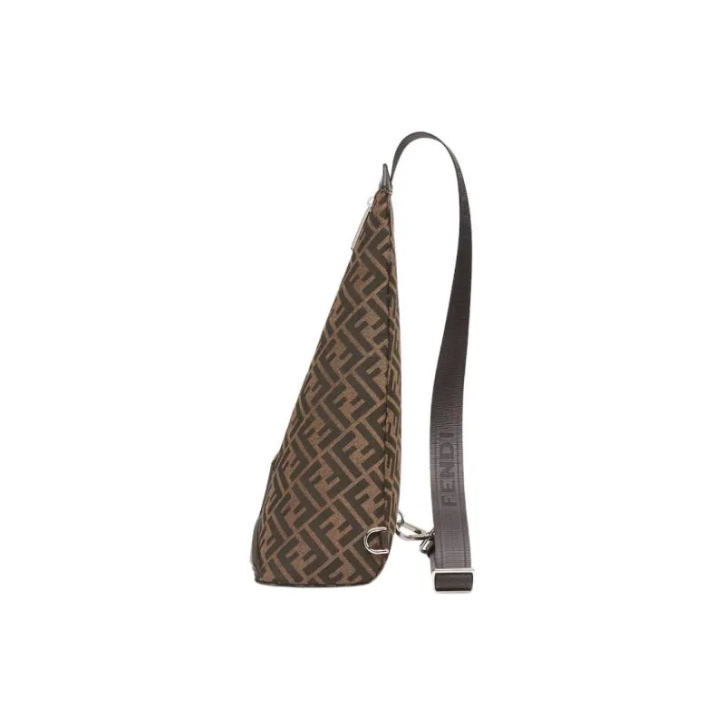 FENDI Polyester Crossbody Bag Shoulder Bag Men's Brown