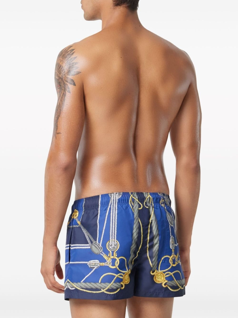 VERSACE
Nautical graphic-print swim shorts