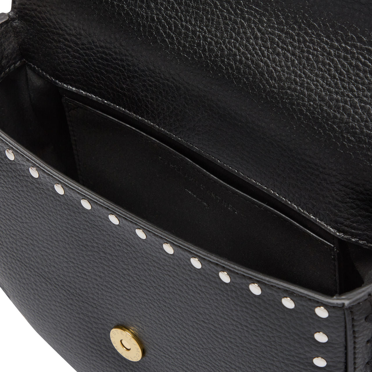 STELLA MCCARTNEY
Frayme Grainy Studded Medium Flap Shoulder Bag