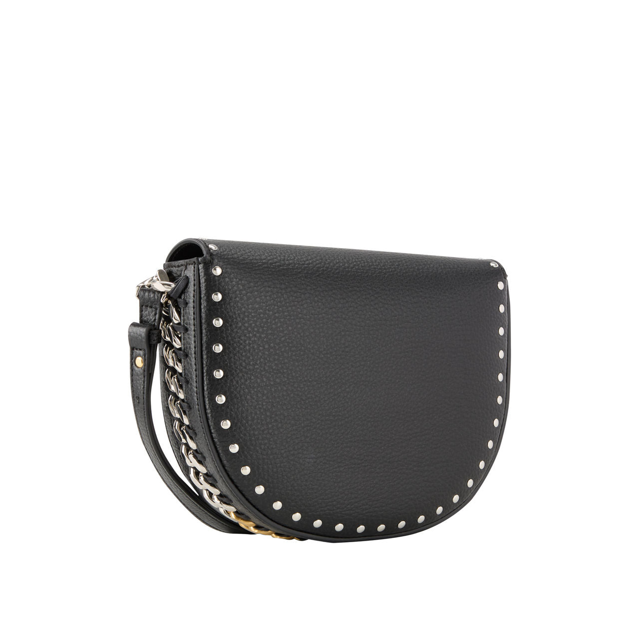 STELLA MCCARTNEY
Frayme Grainy Studded Medium Flap Shoulder Bag