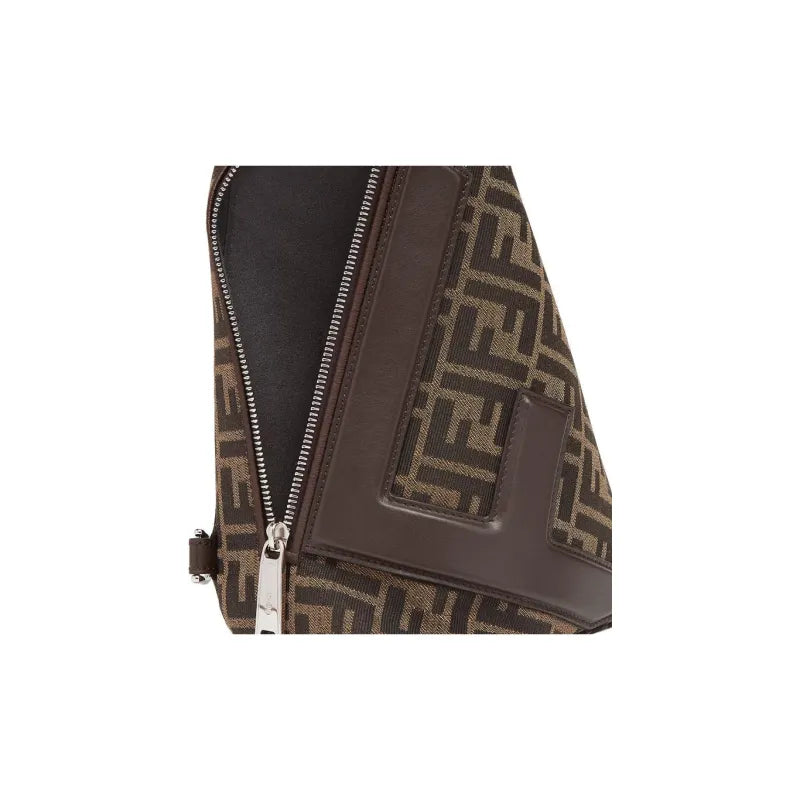 FENDI Polyester Crossbody Bag Shoulder Bag Men's Brown