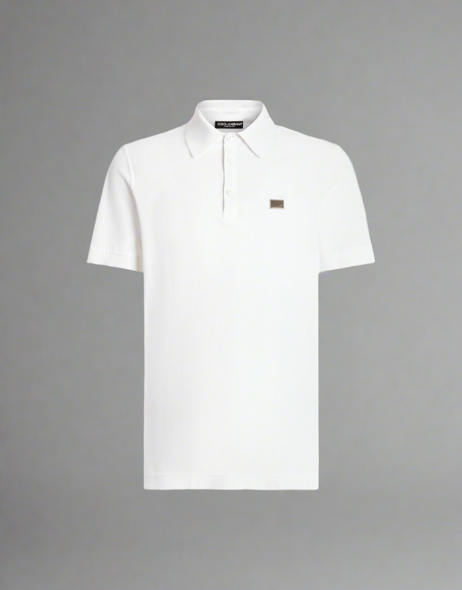 Dolce & Gabbana Cotton polo-shirt with logo tag
