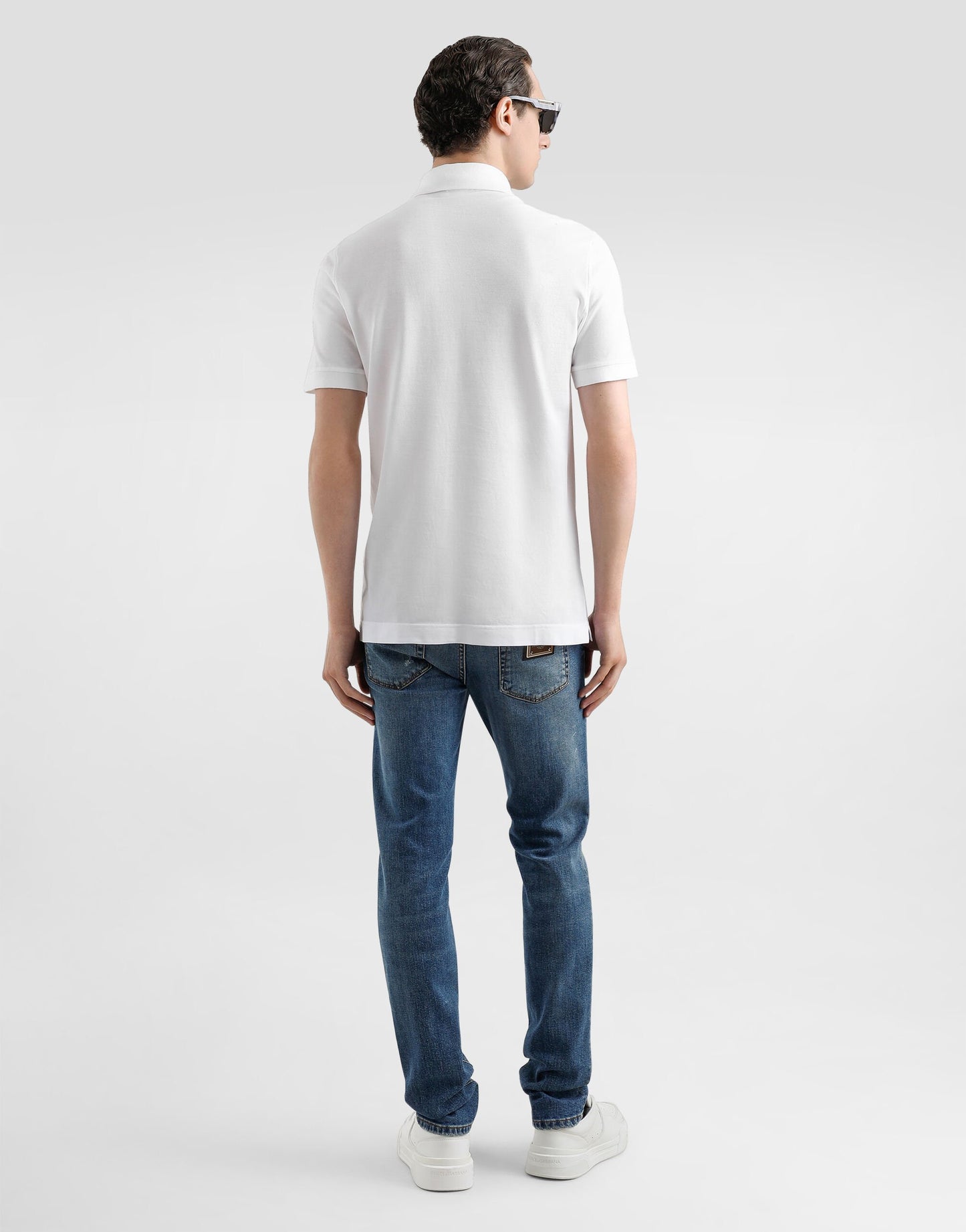 Dolce & Gabbana Cotton polo-shirt with logo tag