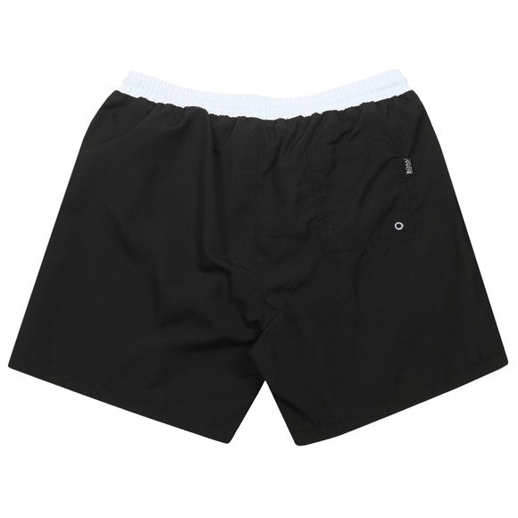 BOSS QUICK-DRY SWIM SHORTS WITH LOGO PRINT