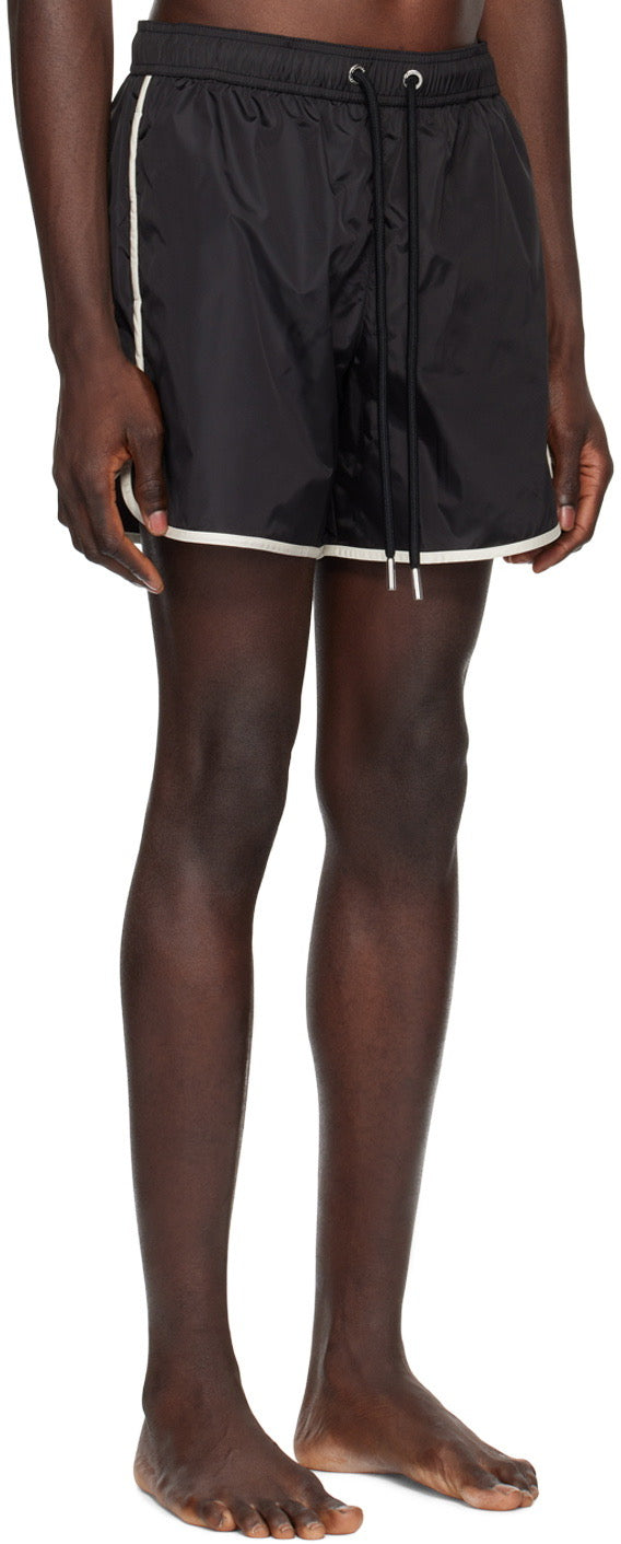 Moncler Black Patch Swim Shorts