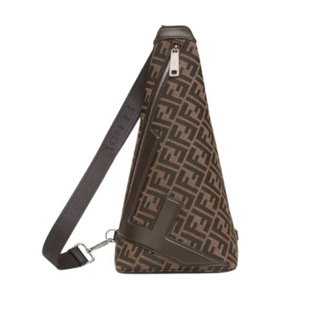 FENDI Polyester Crossbody Bag Shoulder Bag Men's Brown