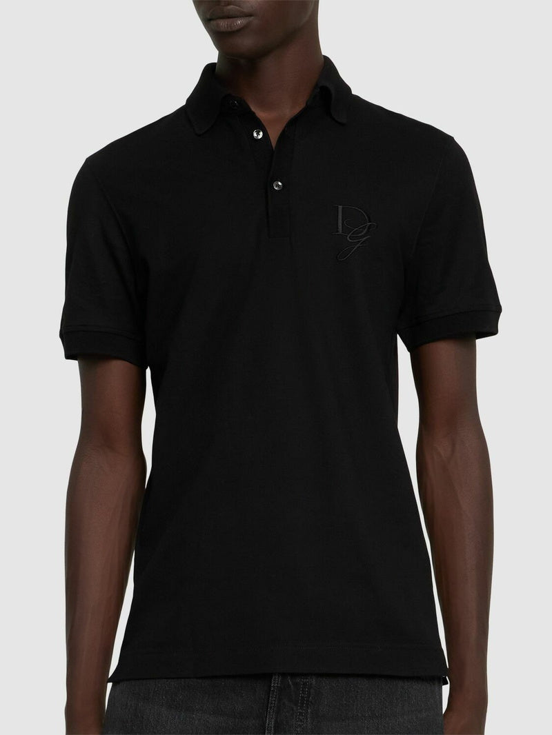DOLCE & GABBANA Embroidered Logo Cotton Polo