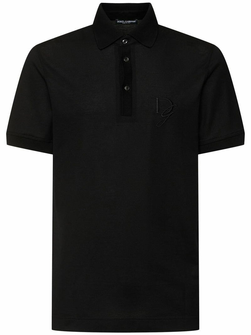 DOLCE & GABBANA Embroidered Logo Cotton Polo