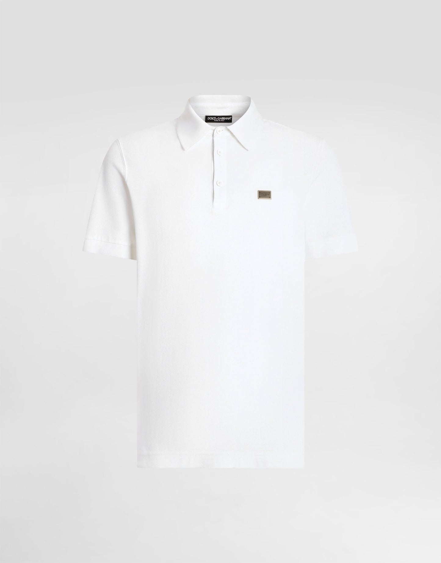 Dolce & Gabbana Cotton polo-shirt with logo tag