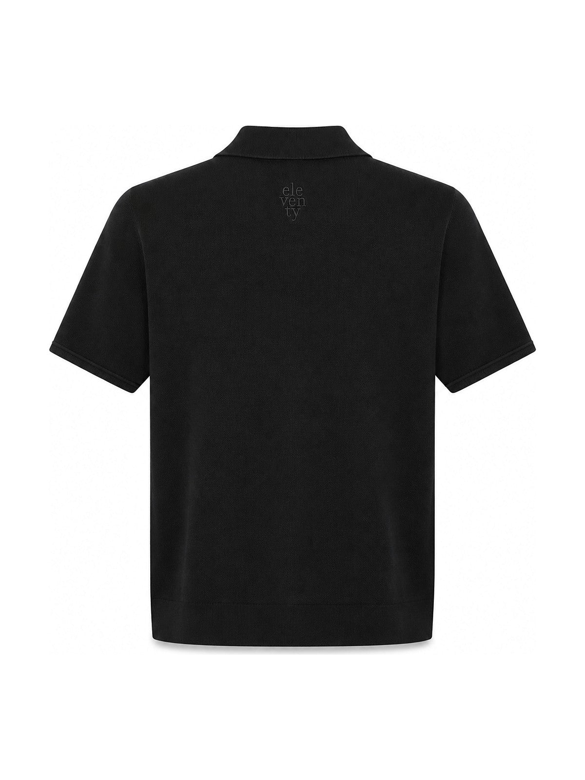 Eleventy knit button shirt (black)