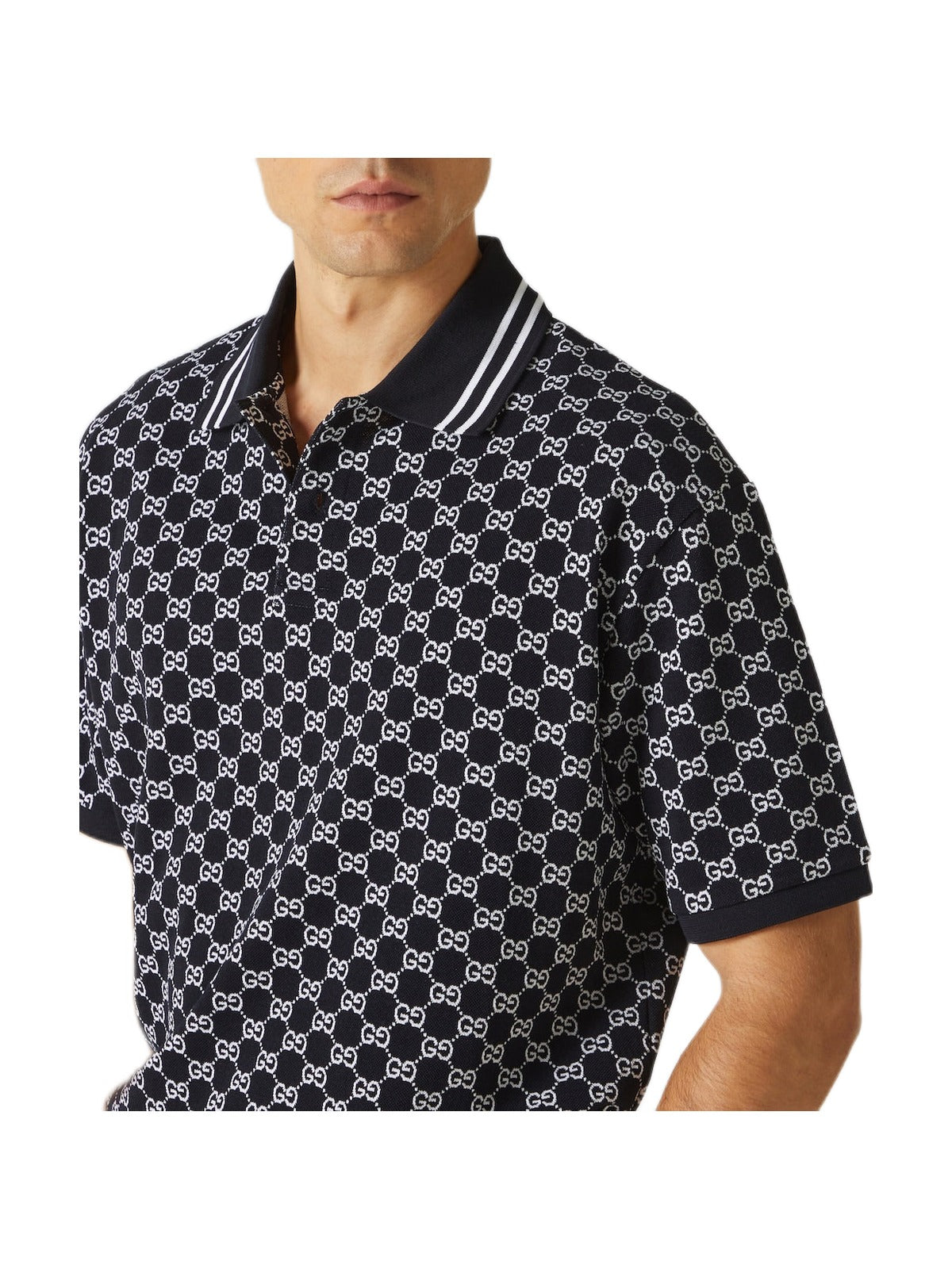 Gucci GG Piquet Jacquard Polo Shirt
