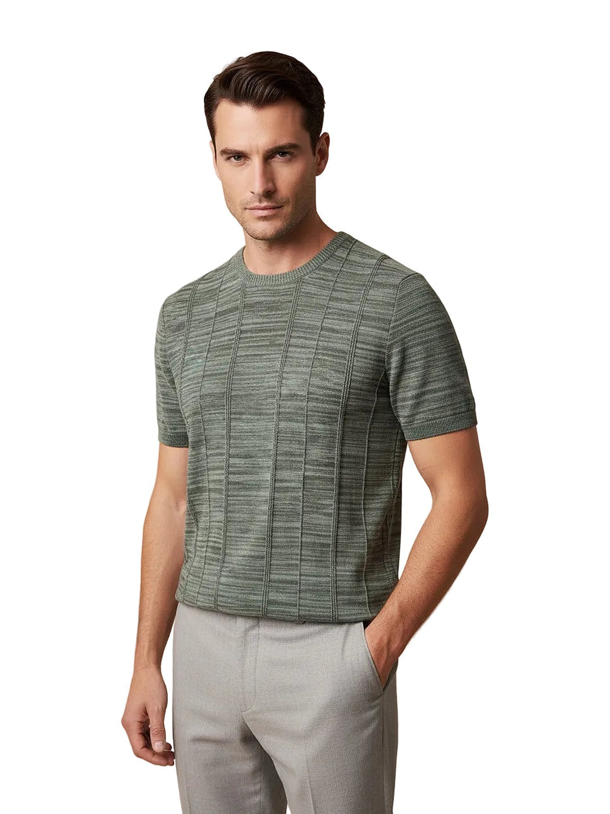 Loro Piana knit T-shirt (sage)