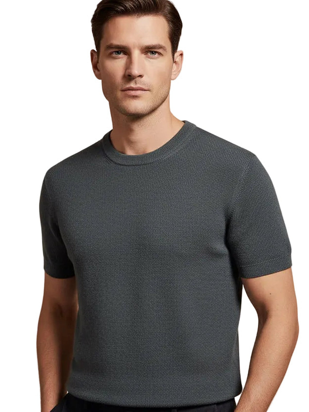 Loro Piana knit T-shirt (charcoal)