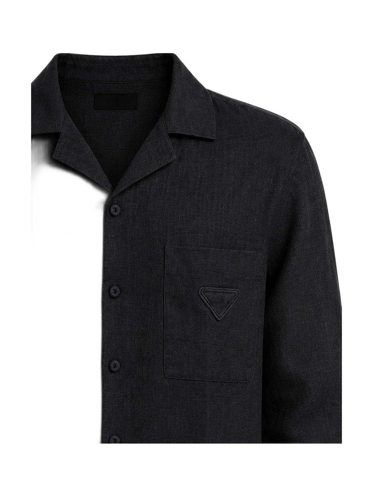 Prada linen camp shirt