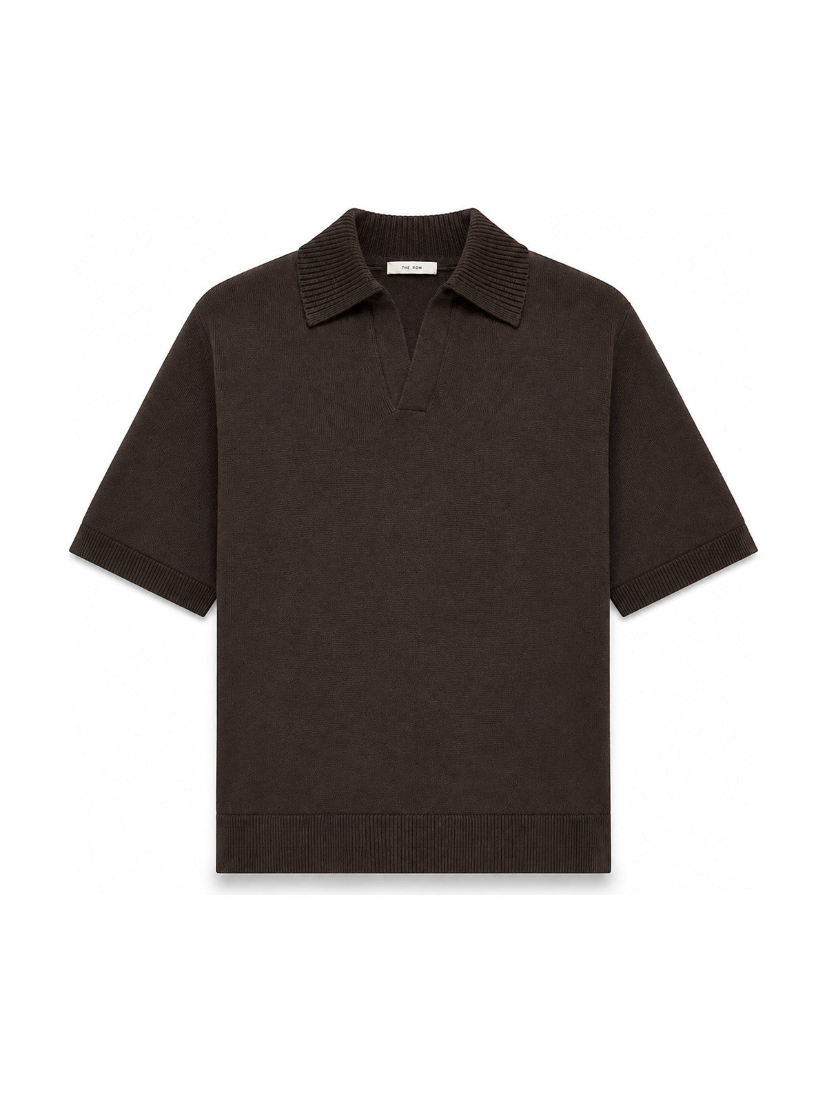 The Row knit polo (brown)