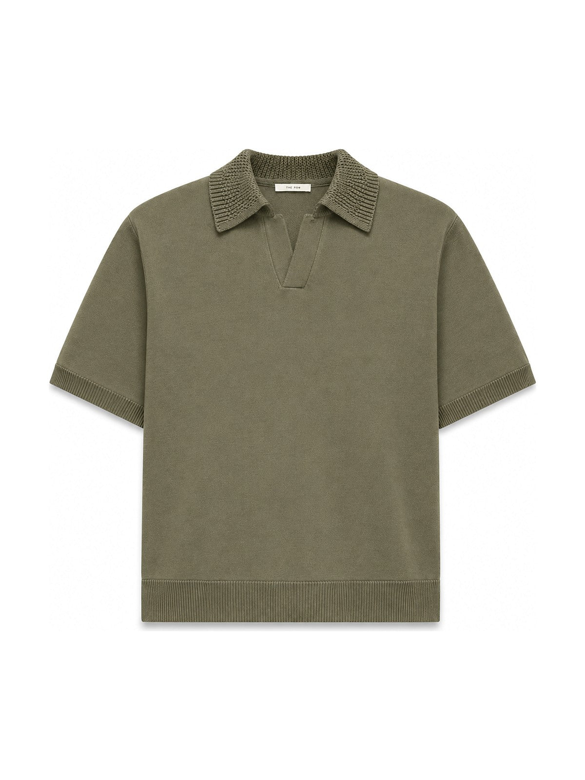 The Row knit polo (olive)
