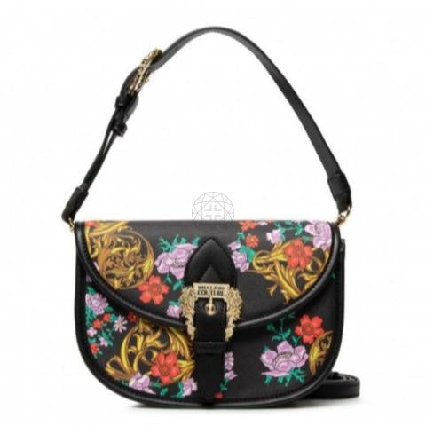 VERSACE JEANS COUTURE SUN FLOWER GARLAND CROSSBODY BAG