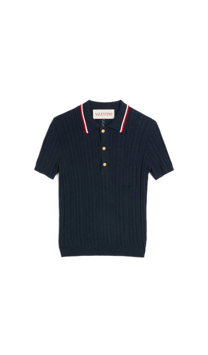 Valentino Garavani navy polo shirt