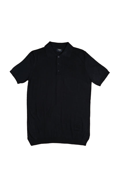 Fendi black Wool Polo Shirt