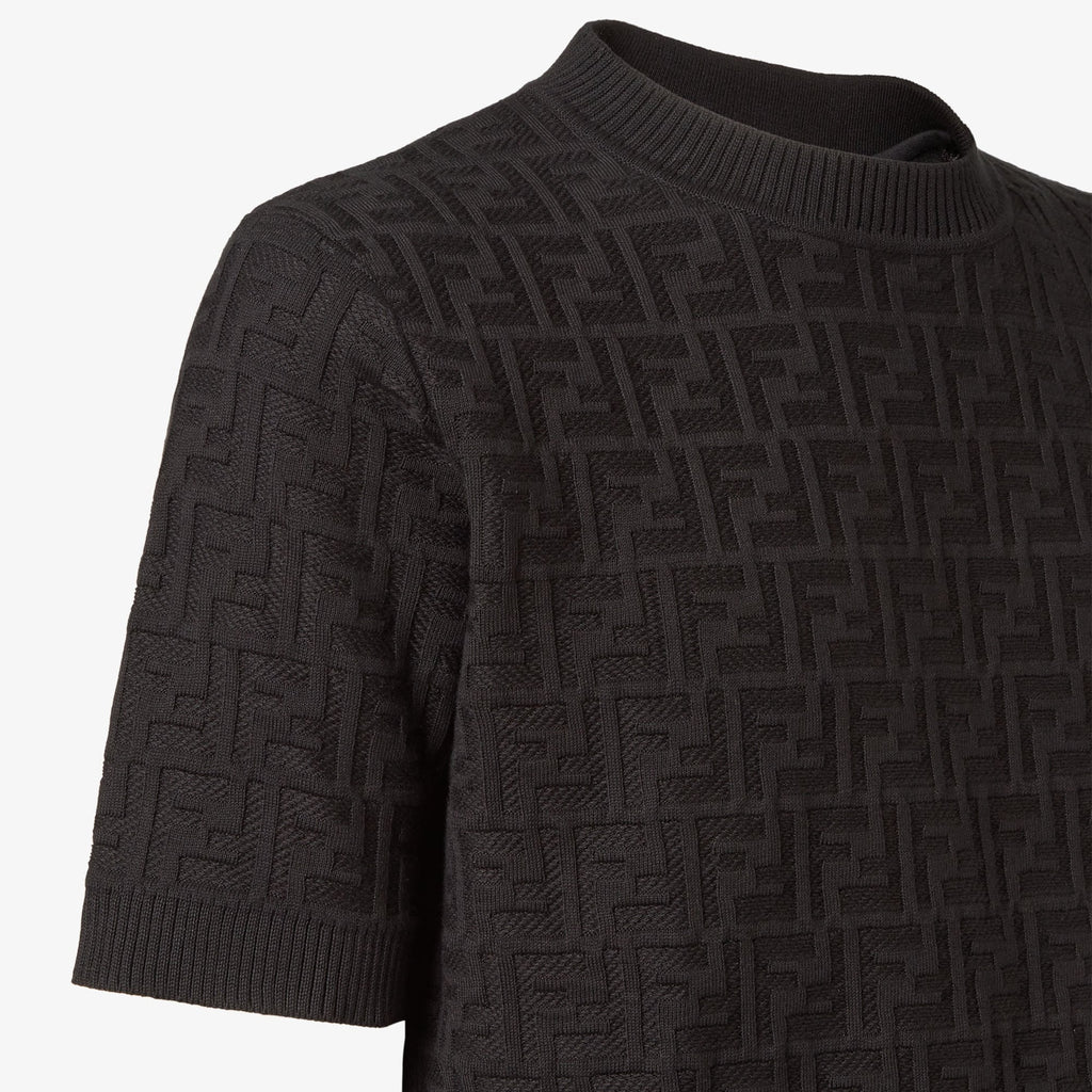 FENDI Sweater Black FF cotton pullover