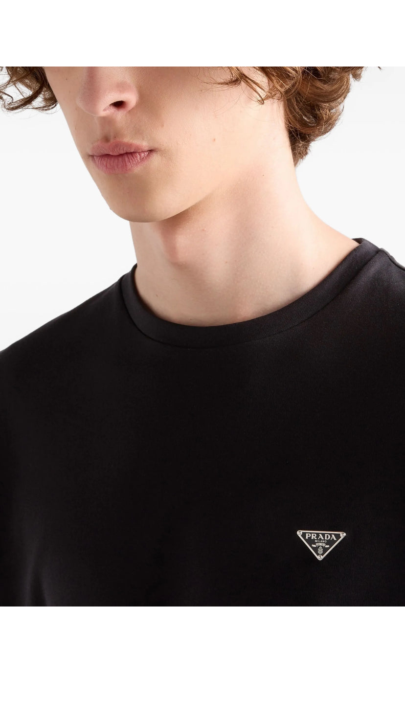 Prada logo-plaque T-shirt