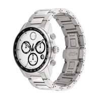 Movado Bold Verso Men's Watch with White Dial and Stainless Steel Bracelet (Swiss quartz chronograph movement)