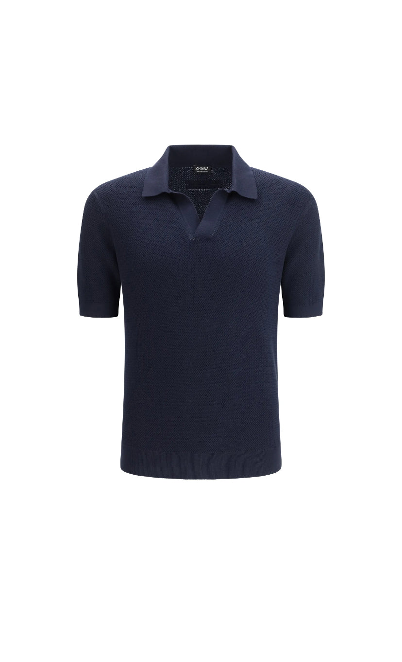 Zegna short-sleeve polo-collar T-shirt