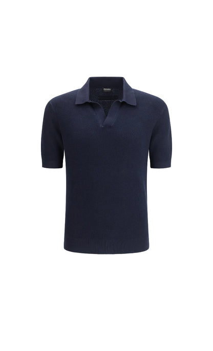 Zegna short-sleeve polo-collar T-shirt