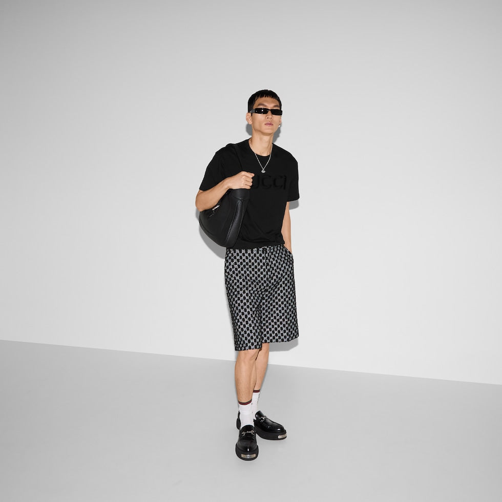 GUCCI COTTON JERSEY T-SHIRT WITH EMBROIDERY