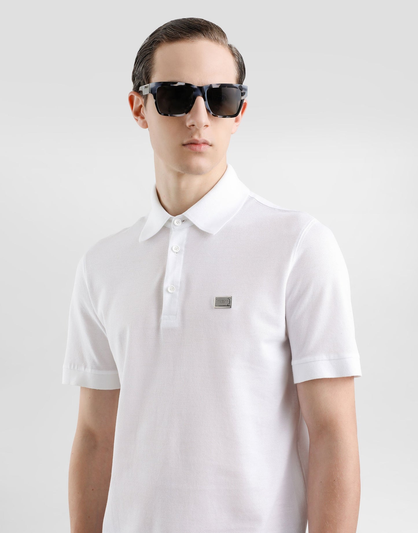 Dolce & Gabbana    Cotton polo-shirt with logo tag