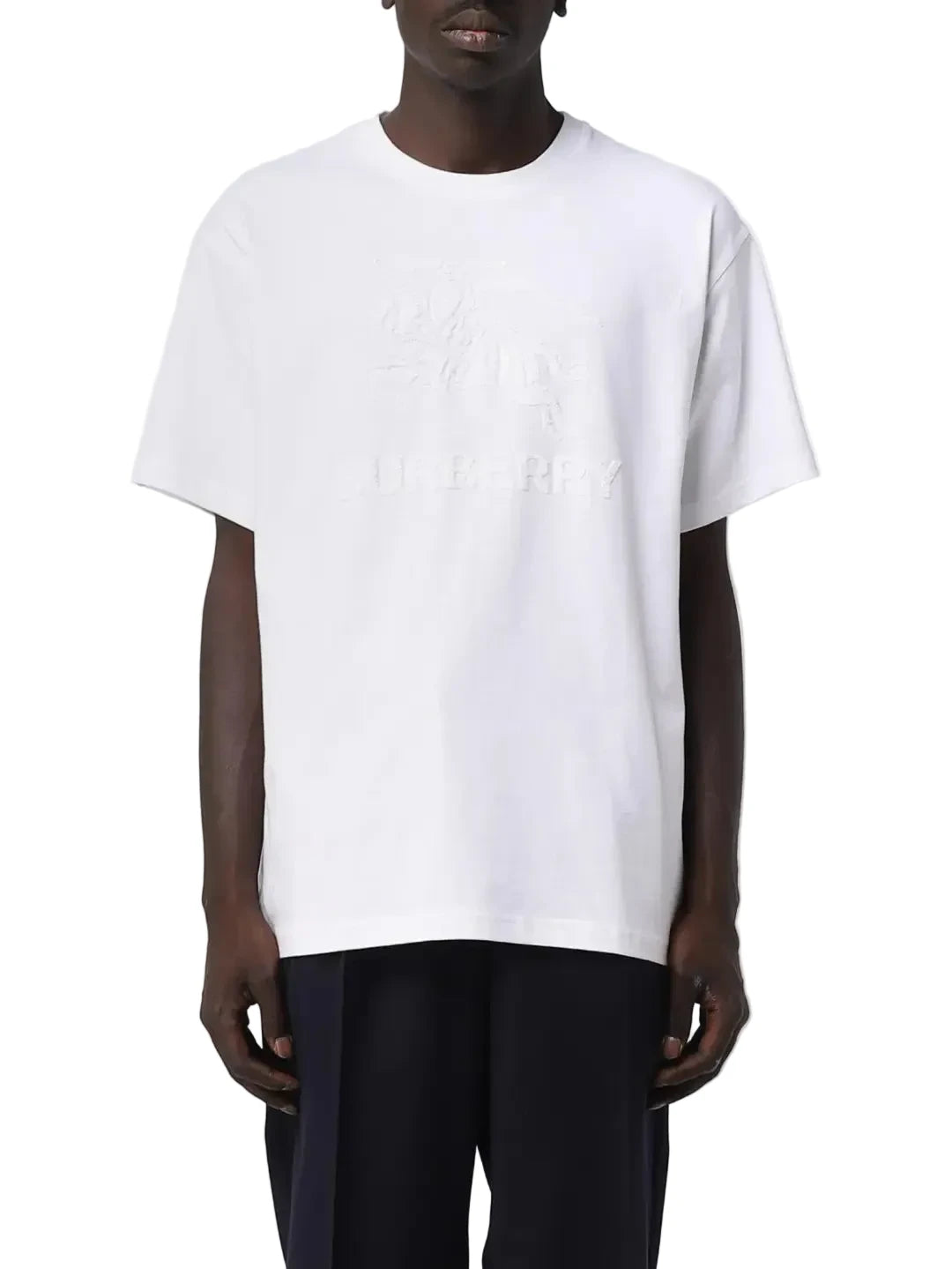 BURBERRY
MENS EMBROIDERED LOGO TSHIRT IN WHITE