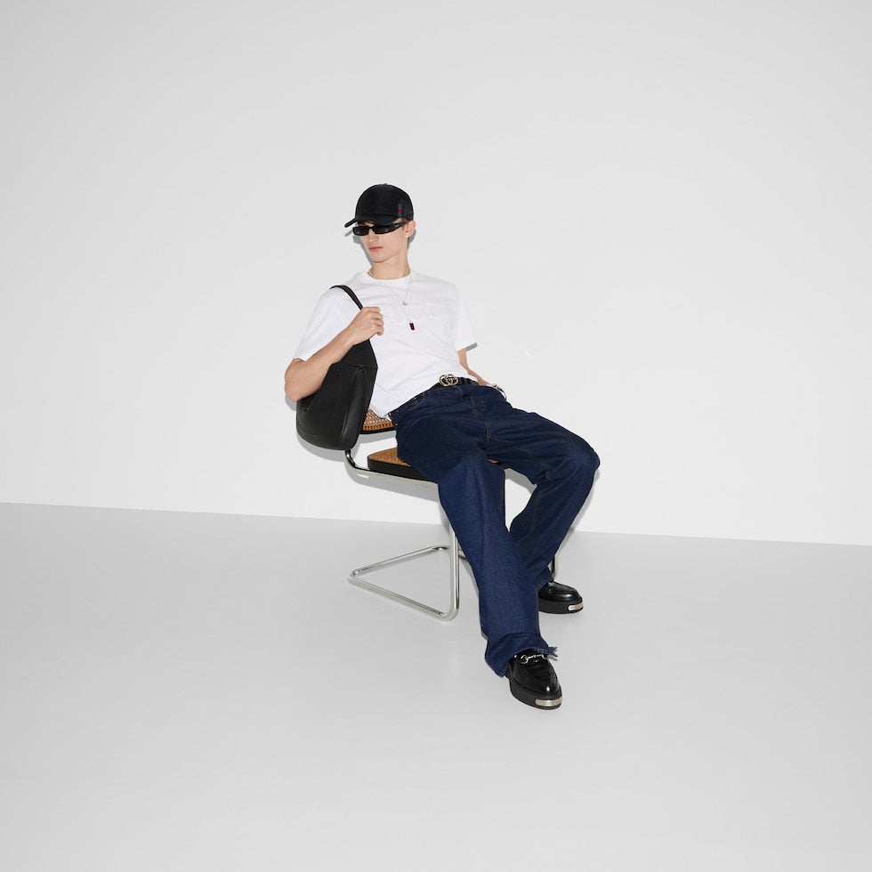 GUCCI                            EMBROIDERED COTTON JERSEY T-SHIRT