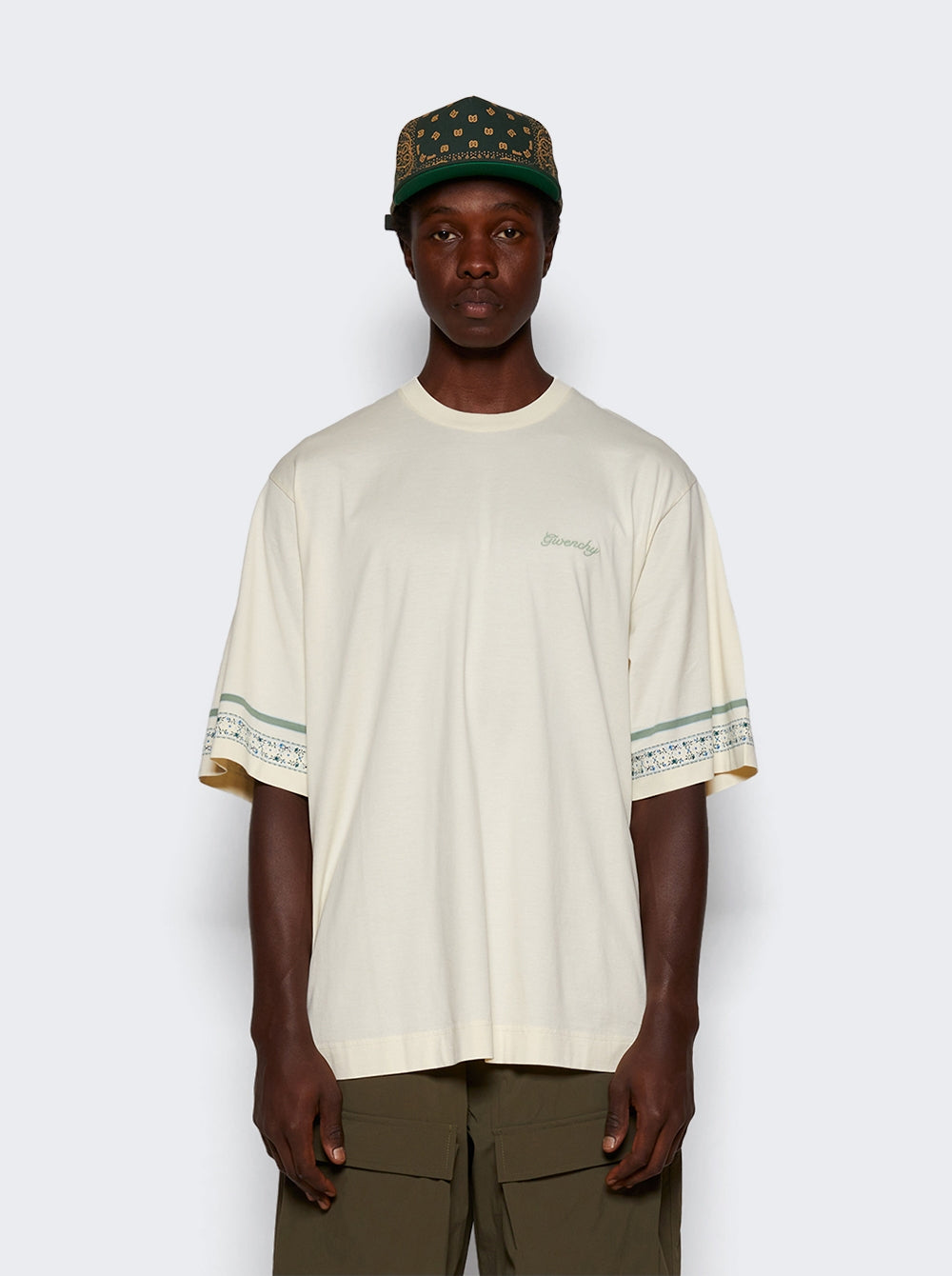 Givenchy Flower Sleeve T-Shirt 'Ivory'