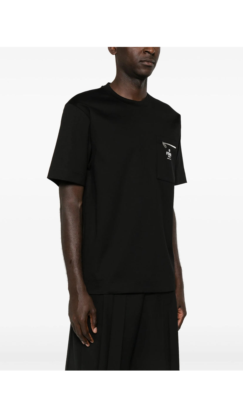 FENDI logo-print cotton T-shirt