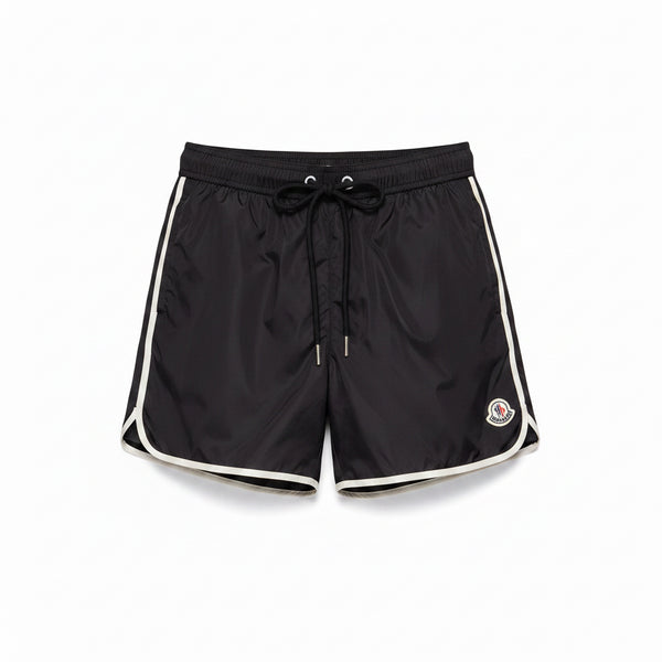 Moncler Black Patch Swim Shorts