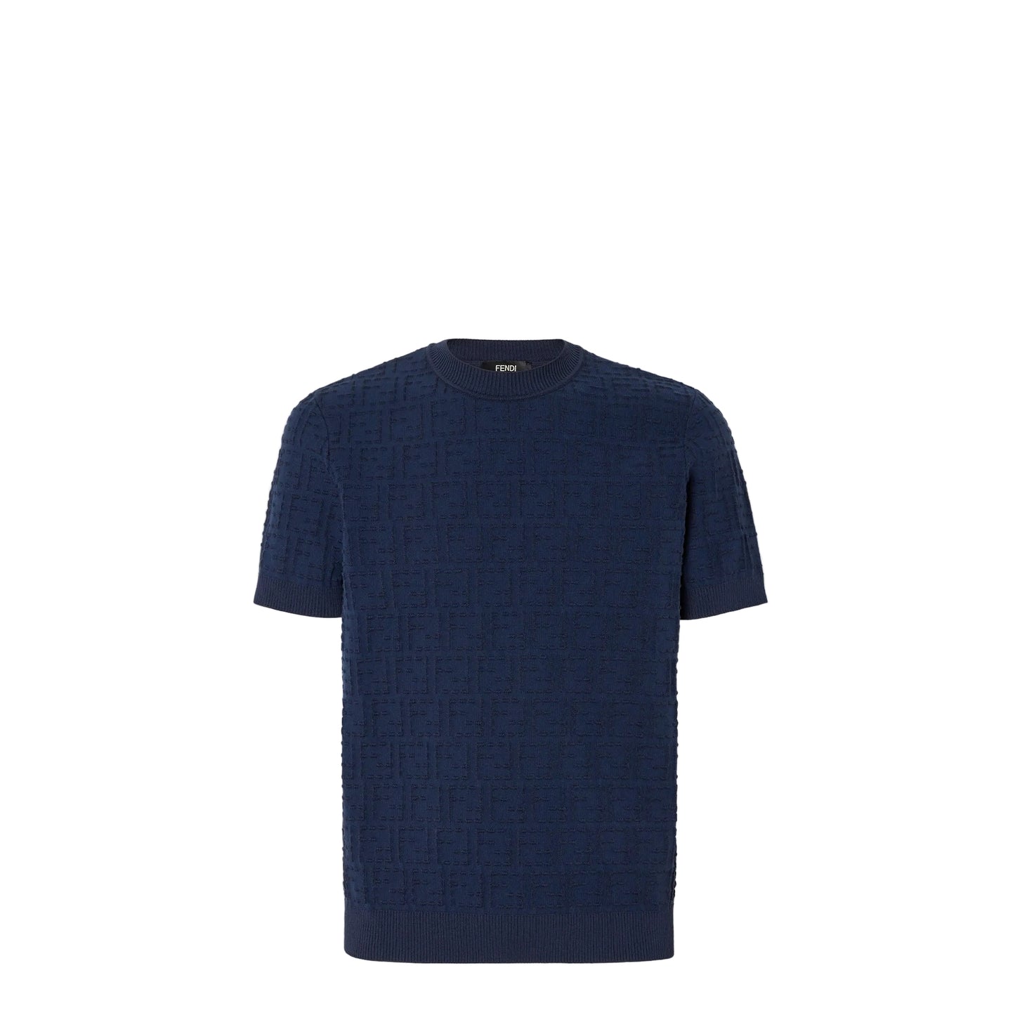 FENDI Pullover Blue cotton FF Selleria pullover