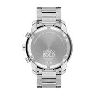 Movado Bold Verso Men's Watch with White Dial and Stainless Steel Bracelet (Swiss quartz chronograph movement)