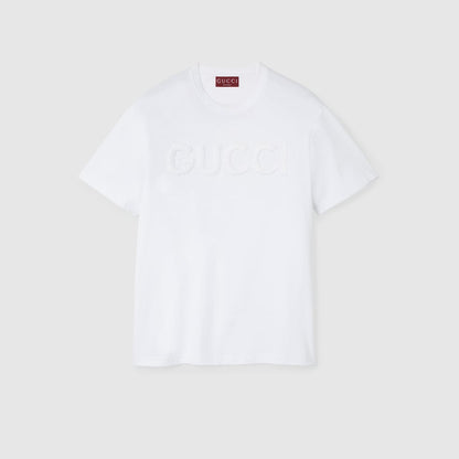 GUCCI                            EMBROIDERED COTTON JERSEY T-SHIRT