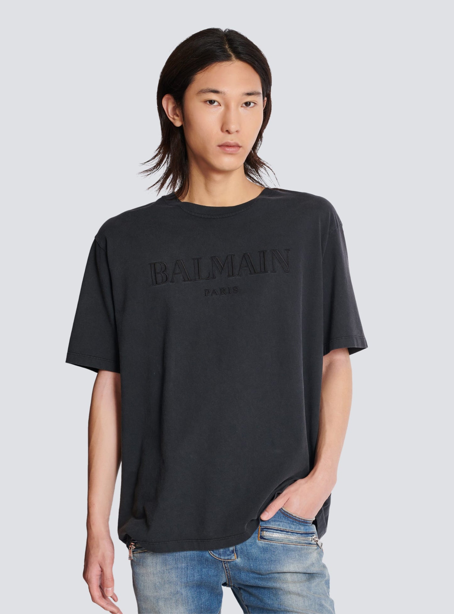 Balmain
Vintage Balmain-embroidered T-shirt