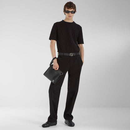 FENDI Sweater Black FF cotton pullover
