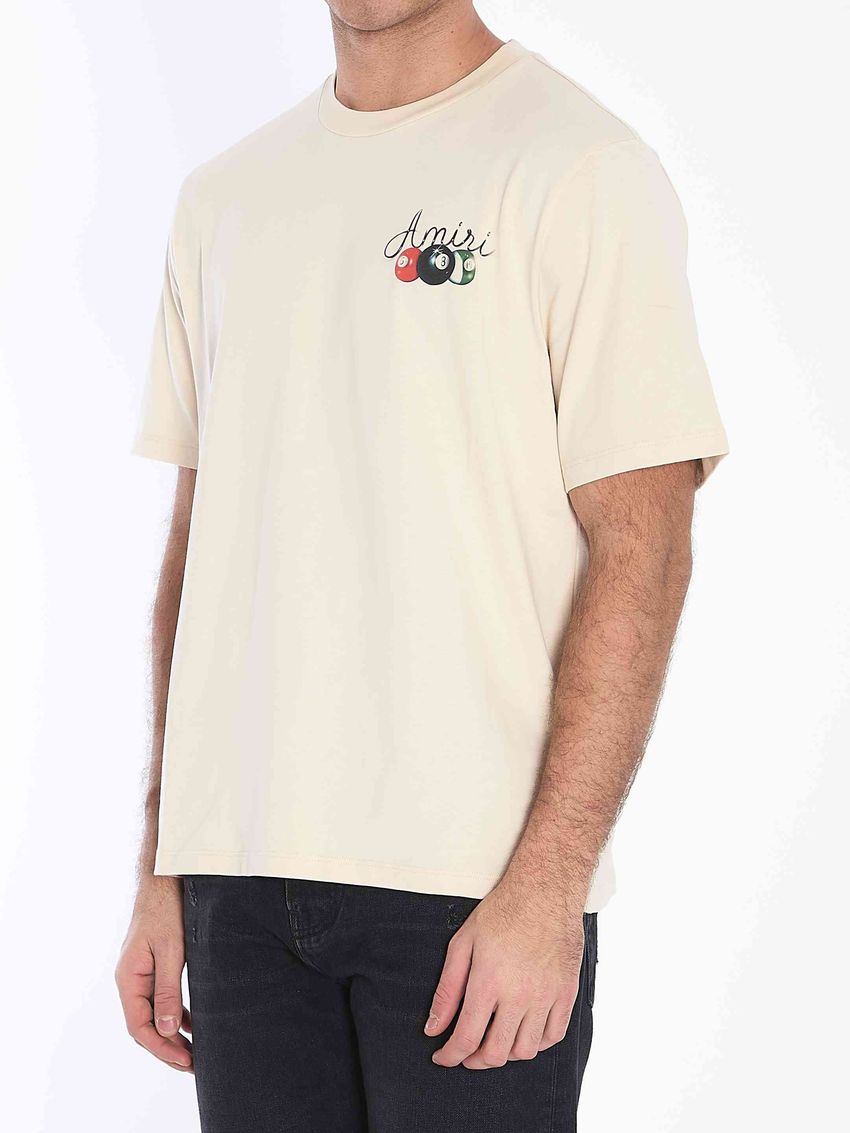AMIRI - Pool Cue Logo-Print Cotton-Jersey T-Shirt - Neutrals
