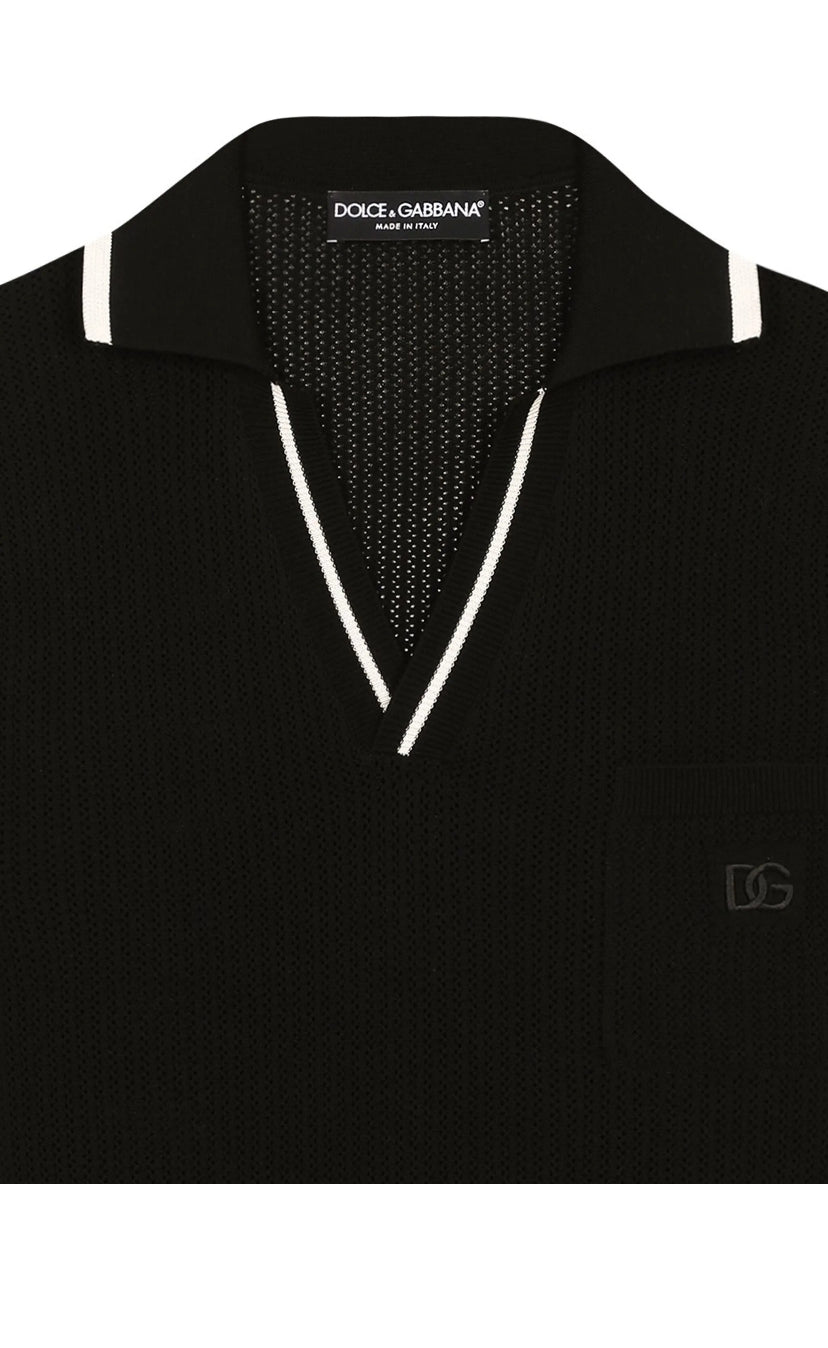 Dolce & Gabbana
DG-embroidered cotton polo shirt