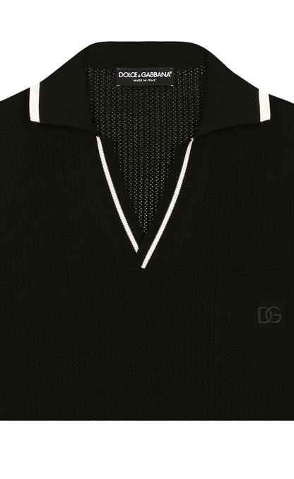 Dolce & Gabbana
DG-embroidered cotton polo shirt