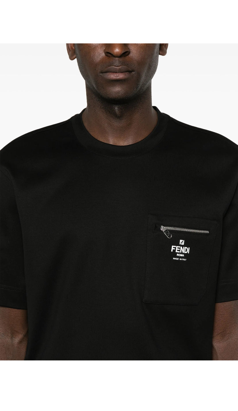 FENDI logo-print cotton T-shirt