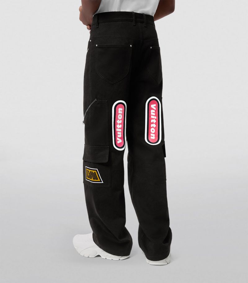 Louis Vuitton Printed Denim Pants