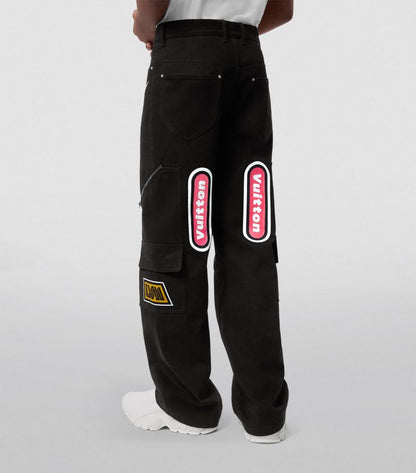 Louisvuitton Printed Denim Pants