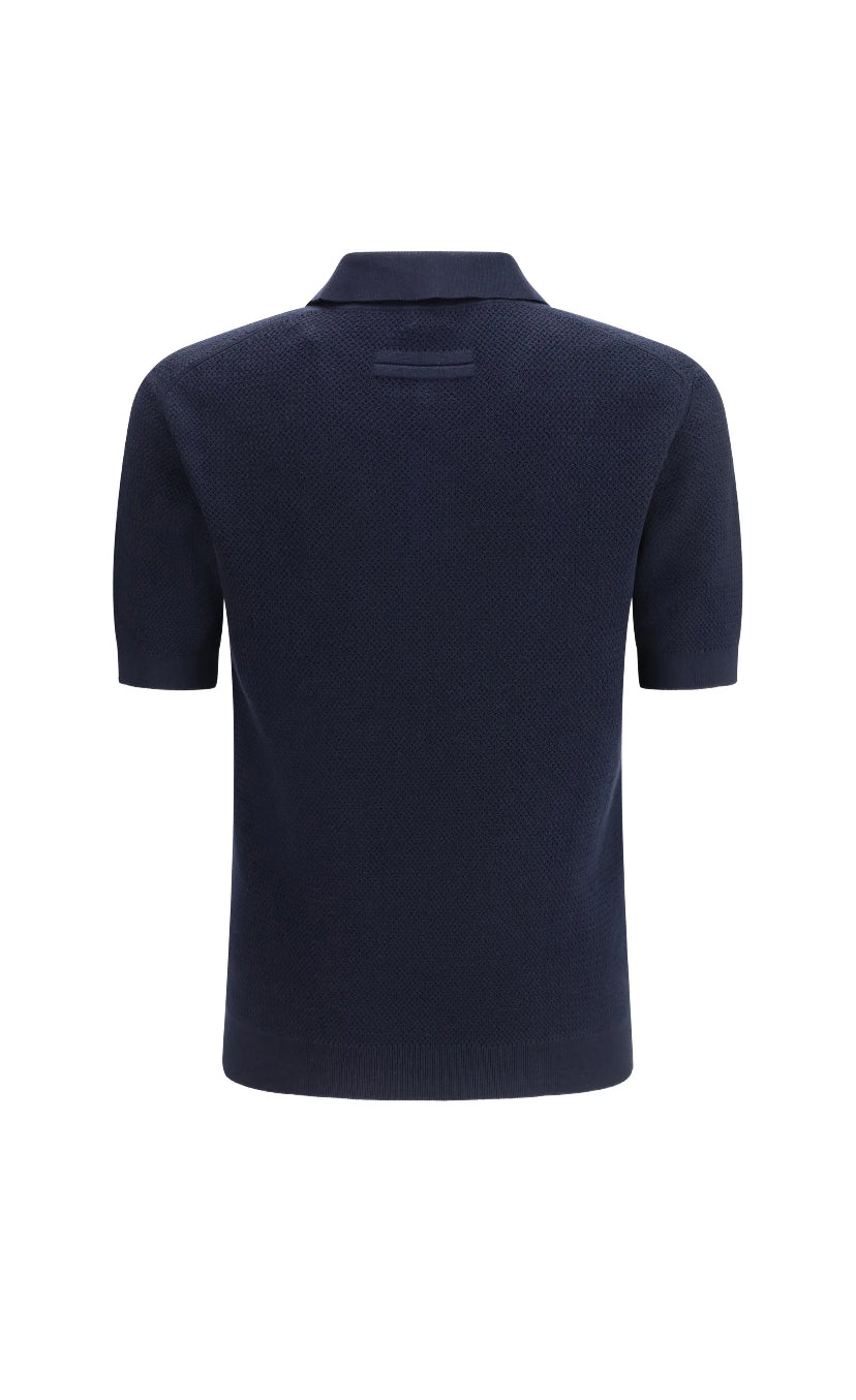 Zegna short-sleeve polo-collar T-shirt