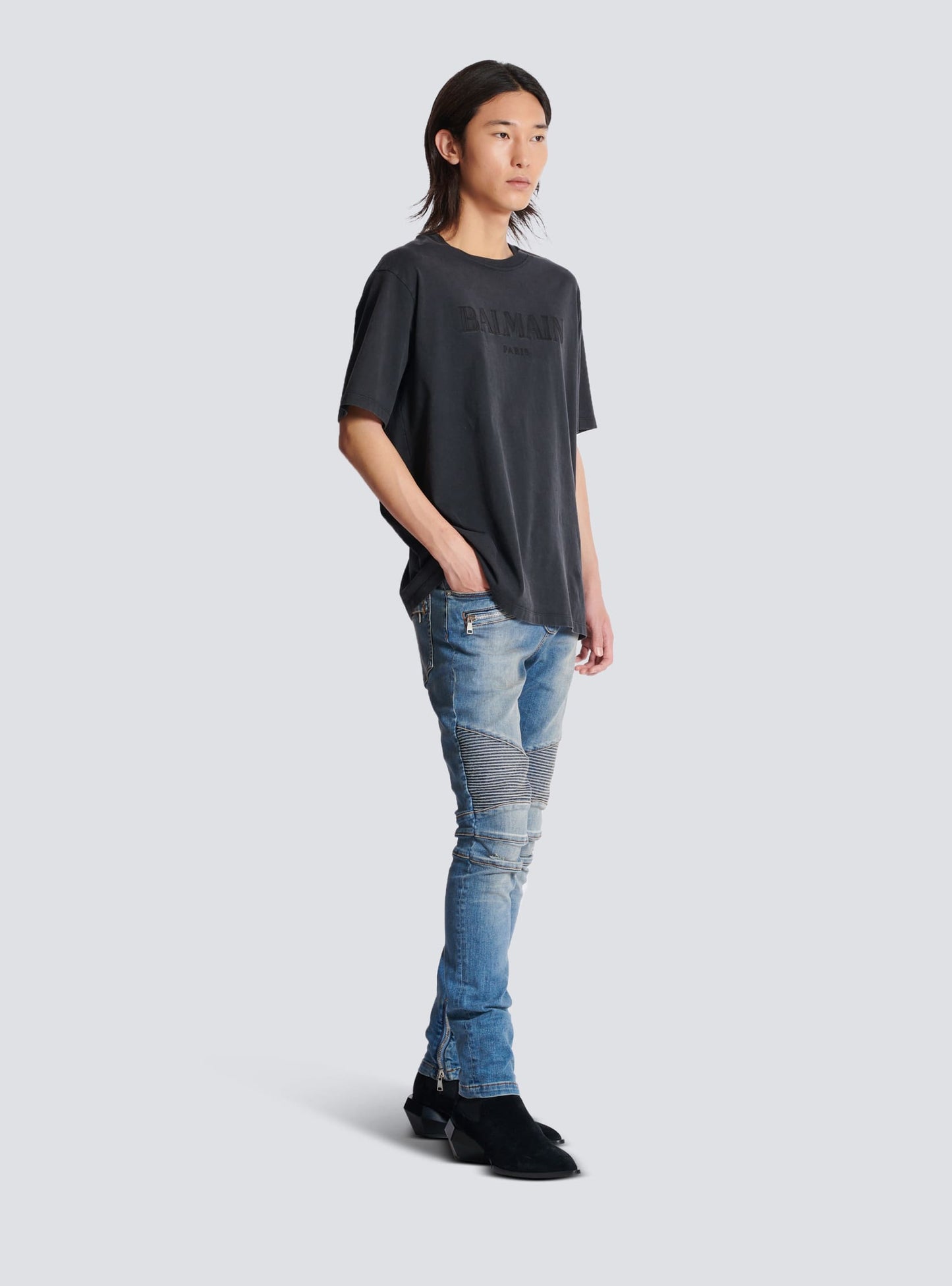 Balmain
Vintage Balmain-embroidered T-shirt