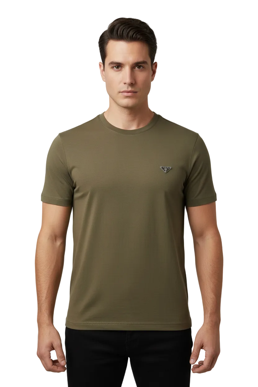 Prada logo-plaque T-shirt