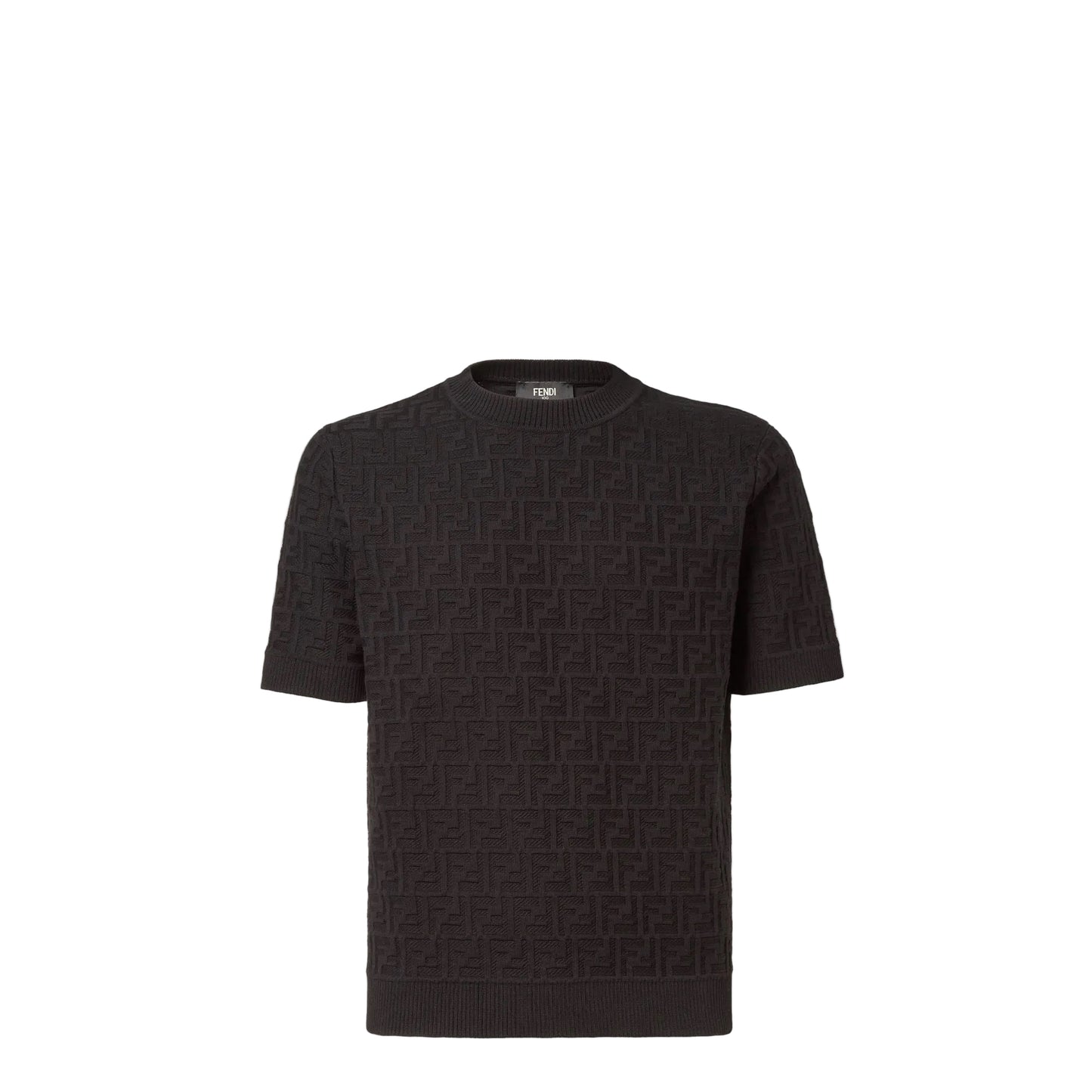 FENDI Sweater Black FF cotton pullover